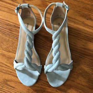 Sole Society aquatic kidsuede sandals, size 7M